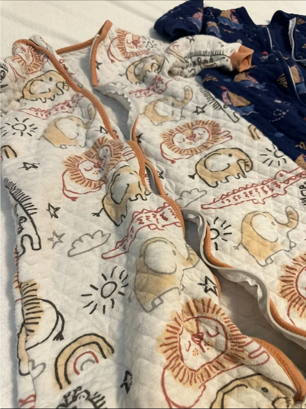 A lot of 6 infant sleep sacks